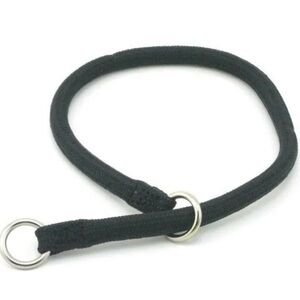 HAMILTON Round Braided Nylon Choke Dog Collar, 10" x 5/16", Black